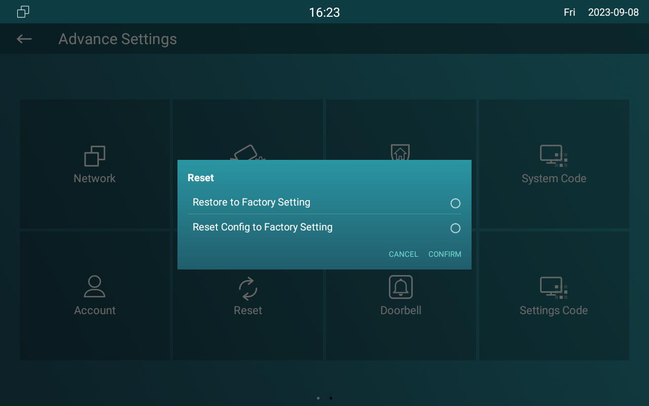 System reboot reset